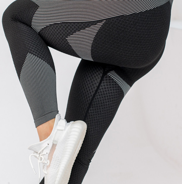 Легінси Чорно Білі з Візерунком