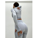 Рашгард на Блискавці Білий з Візерунком