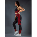 Топ Спортивний Чорно Бордовий з Візерунком