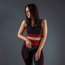 Топ Спортивний Чорно Бордовий з Візерунком