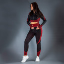 Легінси Чорно Бордові з Візерунком