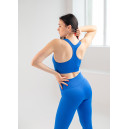 Топ Спортивний з Блискавкою Синій в Рубчик