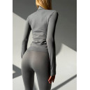 Безшовний Базовий Комплект Легінси + Водолазка Сірий