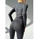 Безшовний Базовий Комплект Легінси + Водолазка Сірий
