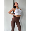 Легінси Коричневі в Рубчик з Push-Up Ефектом