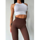 Легінси Коричневі в Рубчик з Push-Up Ефектом