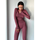 Легінси Марун в Рубчик з Push-Up Ефектом