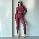 Легінси Марун в Рубчик з Push-Up Ефектом