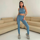 Легінси Голубі в Рубчик з Push-Up Ефектом