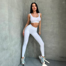 Легінси Білі в Рубчик з Push-Up Ефектом