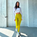 Легінси Жовті в Рубчик з Push-Up Ефектом