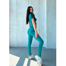 Легінси Бірюзові в Рубчик з Push-Up Ефектом