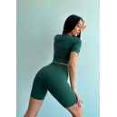 Велосипедки Темно Зелені в Рубчик