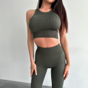 Топ Спортивний Оливковий в Рубчик