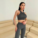 Топ Спортивний Сірий в Рубчик