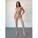 Топ Спортивний Бежевий в Рубчик