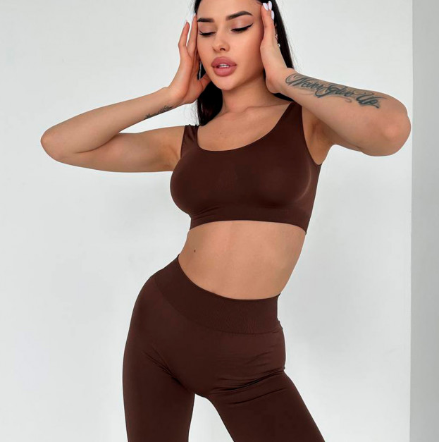 Топ Спортивний Коричневий
