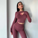 Кроп Топ з Довгим Рукавом Марун