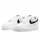 Nike Air Force 1 Low 07 Essential White Black Gold Mini Swoosh CZ0270-102